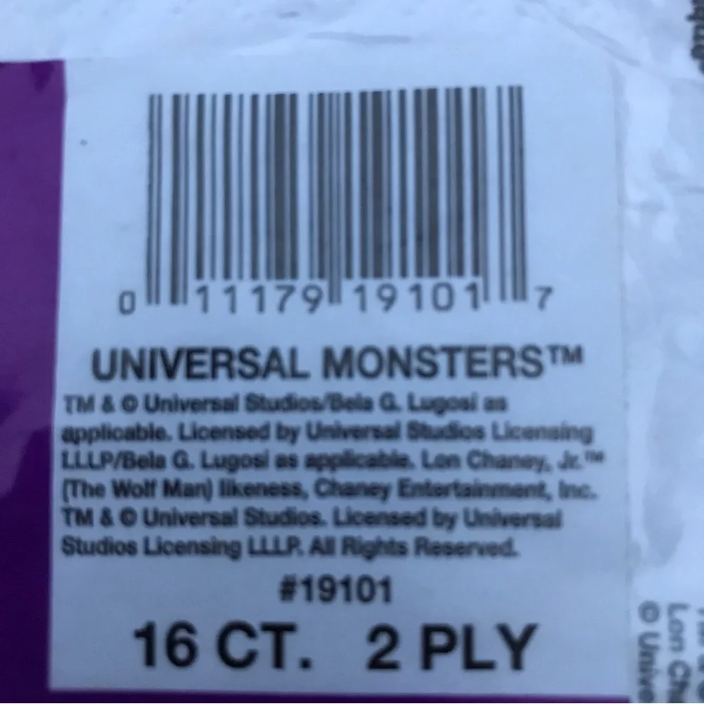 NIP‎ VHTF VINTAGE Universal Studios Classic Horror Party Invitation & Napkins